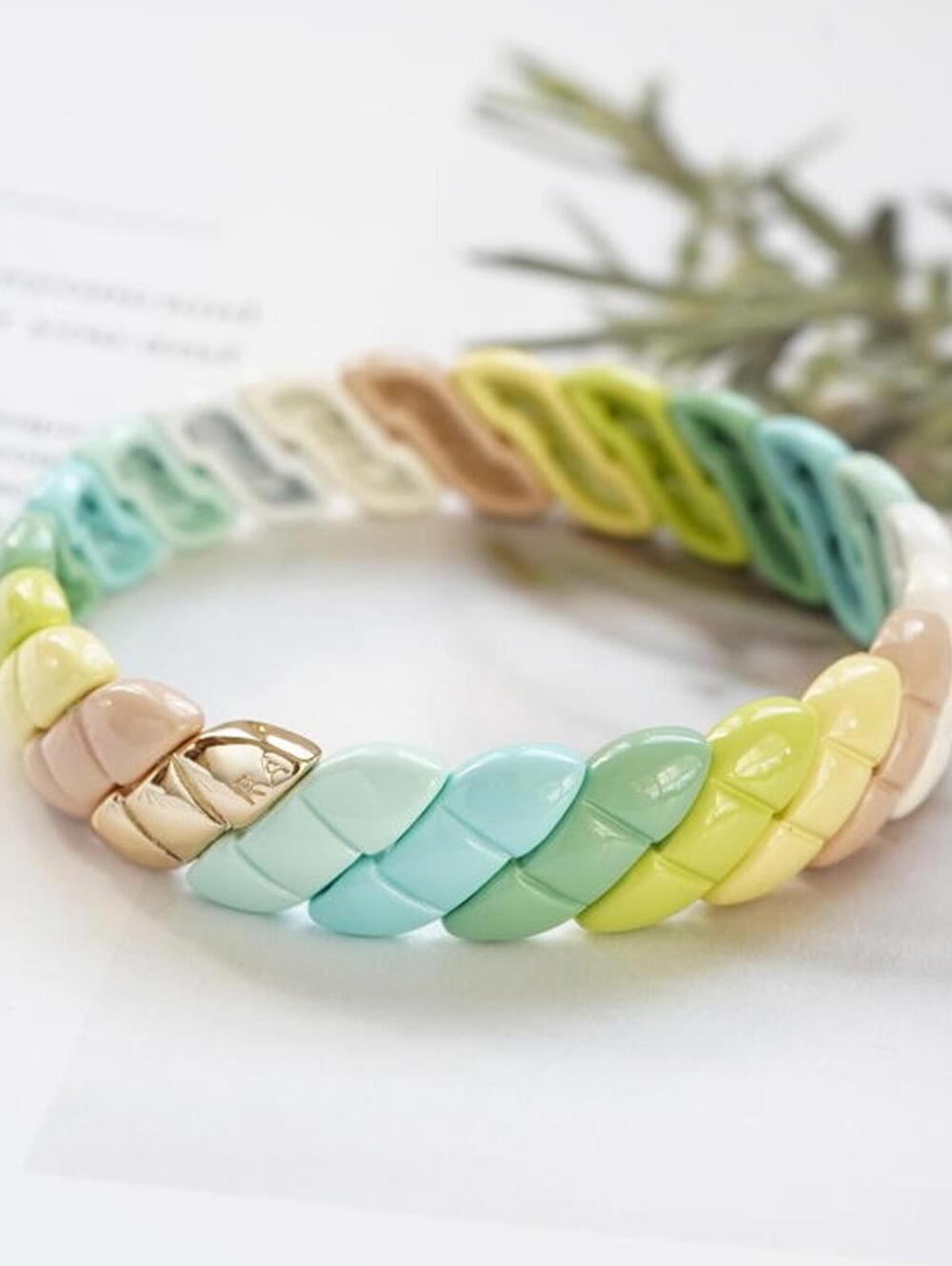 Roxanne Assoulin Mint Quilted Bracelet